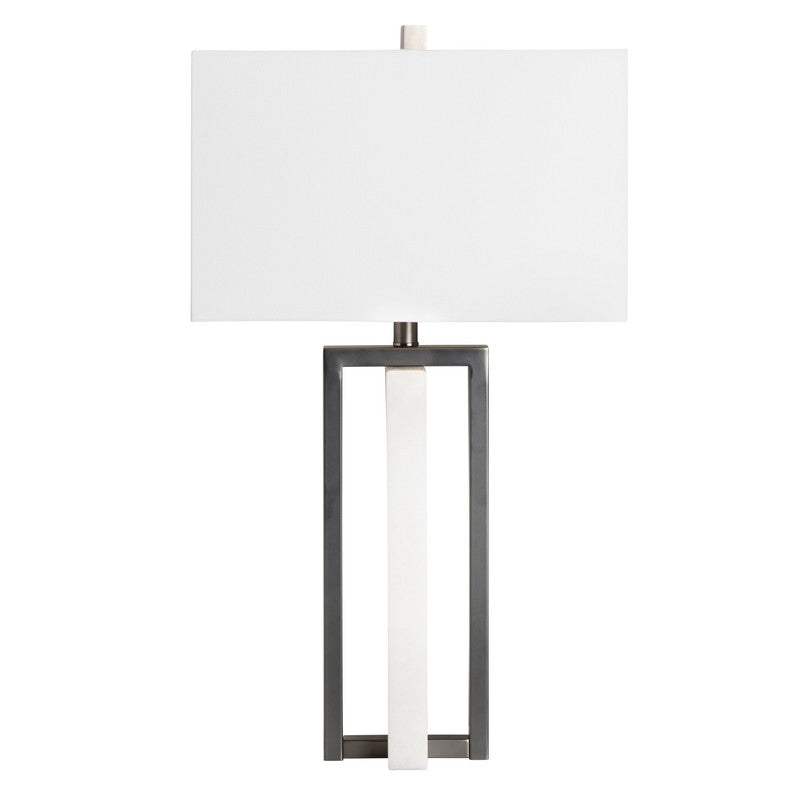 Wylie White/Black Table Lamp by Crestview at Eve Furniture