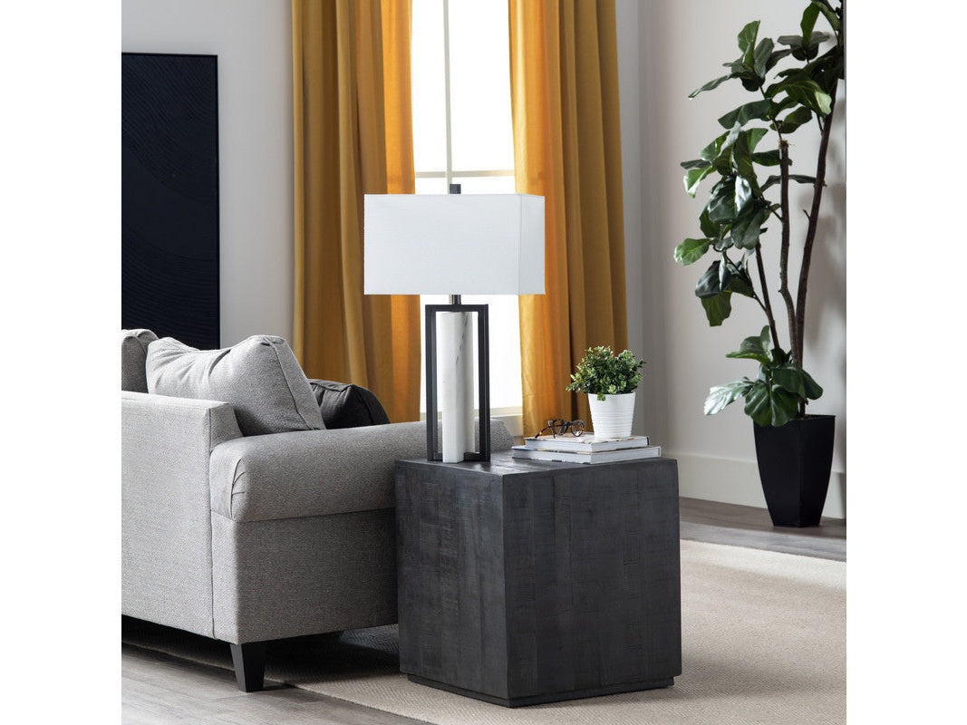 Wylie White/Black Table Lamp by Crestview at Eve Furniture
