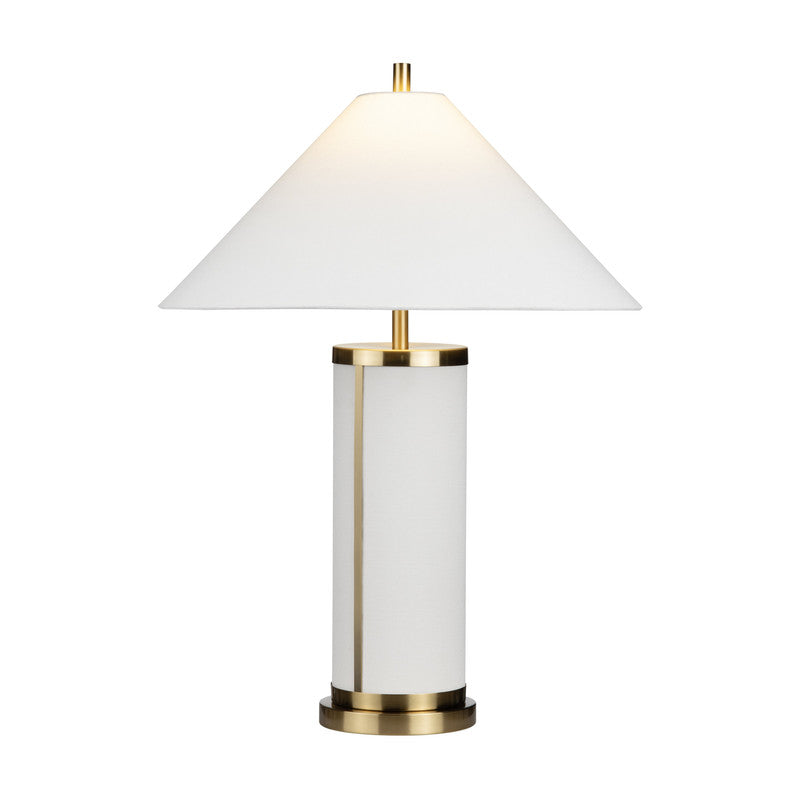 Wyndham White/Gold Table Lamp (Set of 2) by Crestview at Eve Furniture