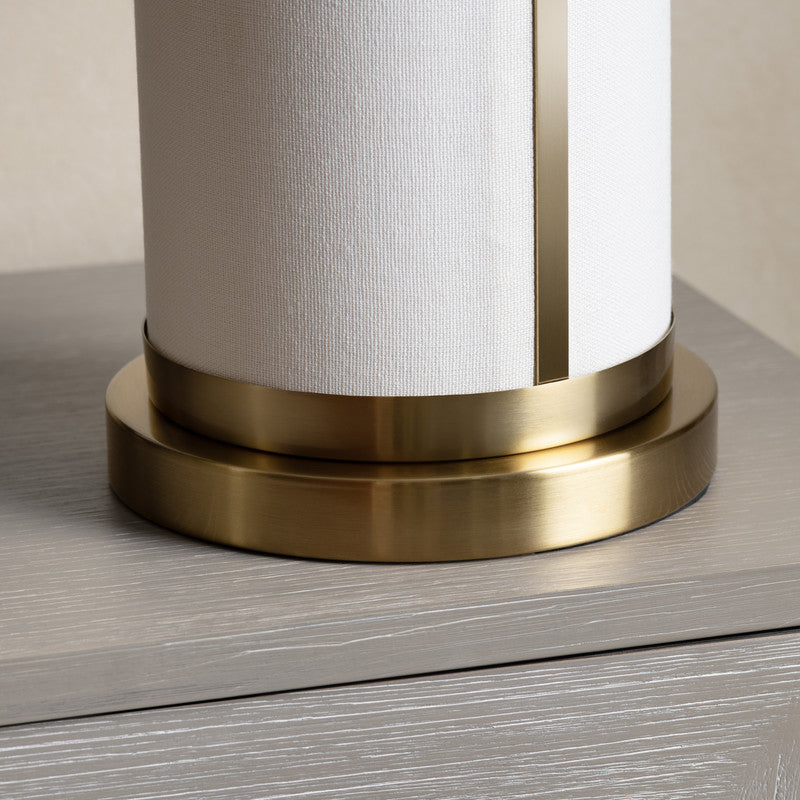 Wyndham White/Gold Table Lamp (Set of 2) by Crestview at Eve Furniture
