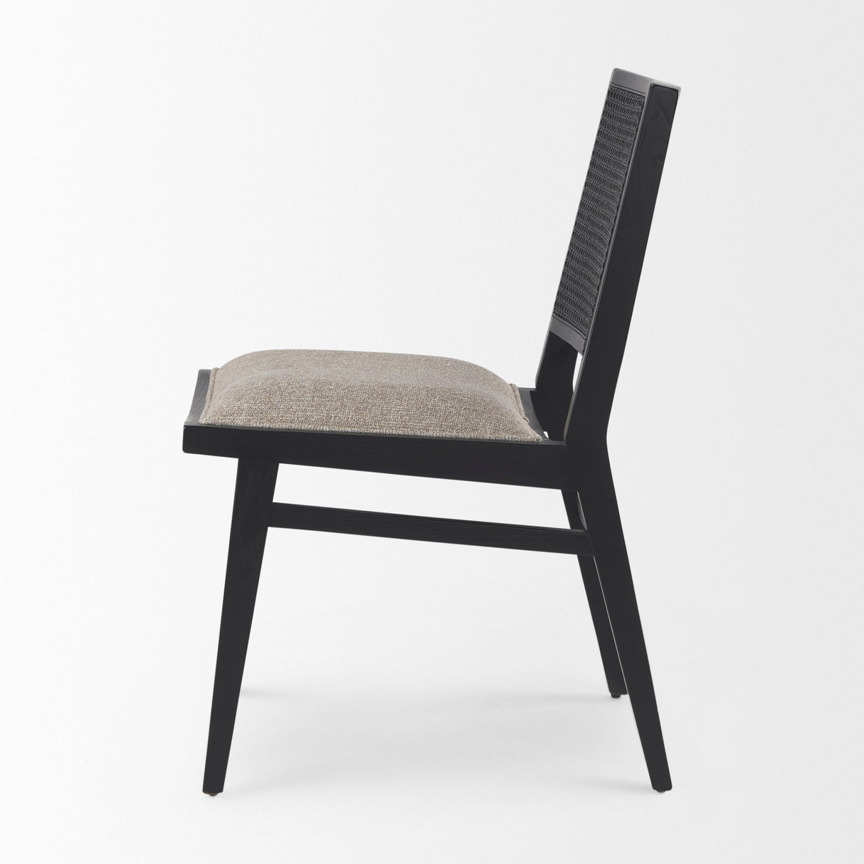 Wynn Beige Fabric W/Black Wood Dining Chair, Set of 2 by Mercana at Eve Furniture