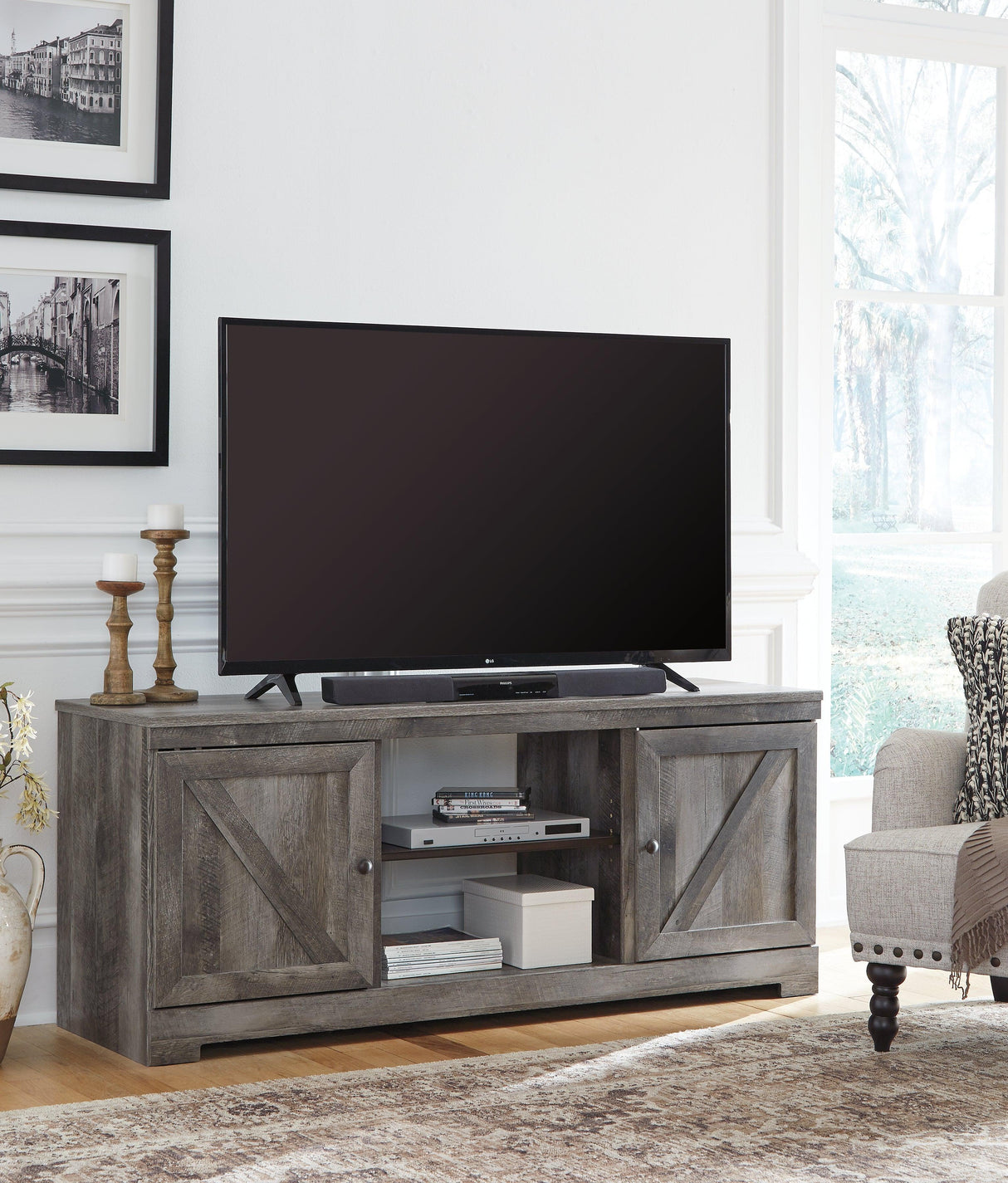 Wynnlow Gray 63" TV Stand by Ashley at Eve Furniture