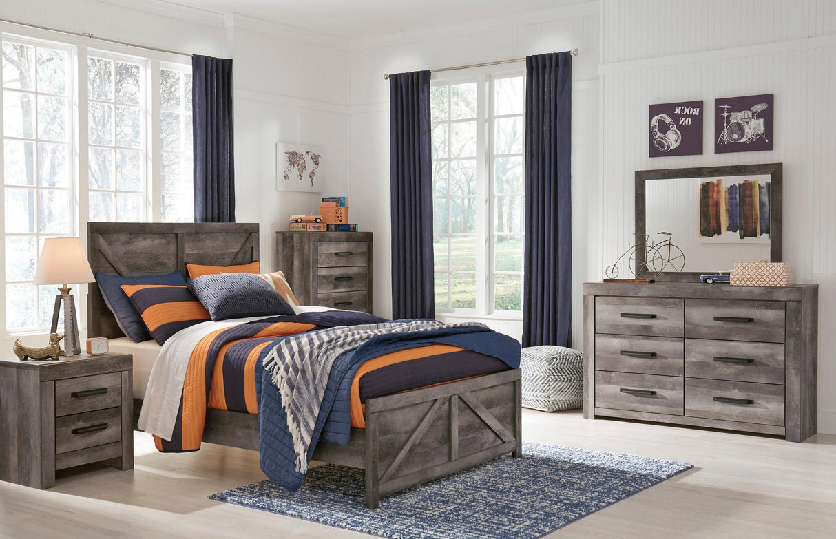 Wynnlow Gray Crossbuck Panel Youth Bedroom Set by Ashley at Eve Furniture