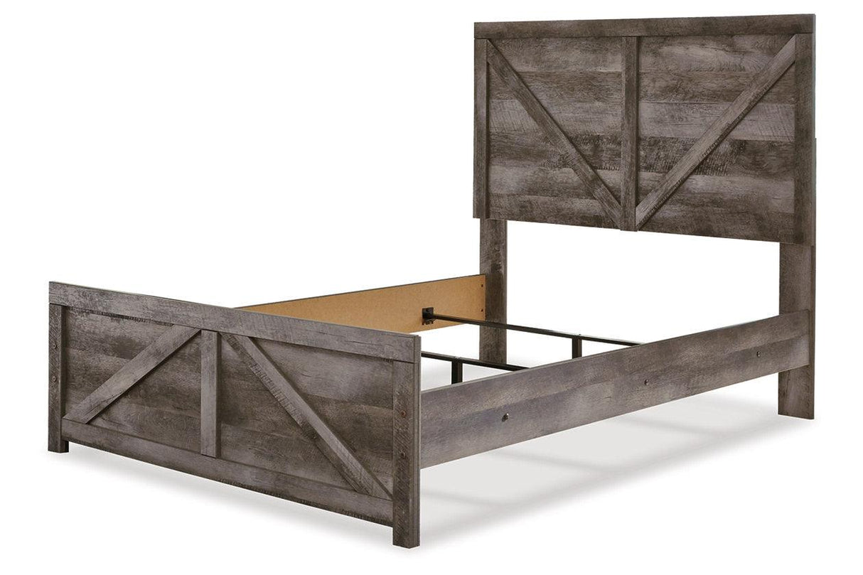 Wynnlow Gray Full Crossbuck Panel Bed by Ashley at Eve Furniture