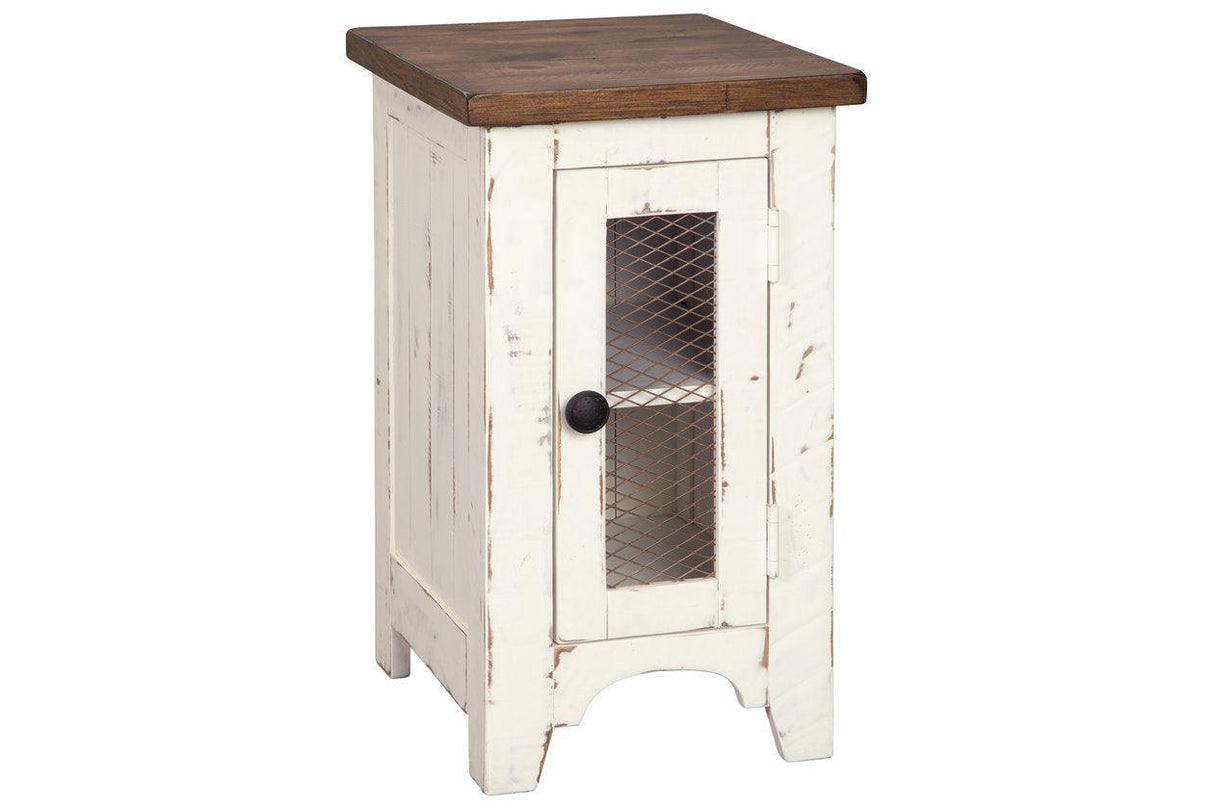 Wystfield White/Brown Chairside End Table by Ashley at Eve Furniture