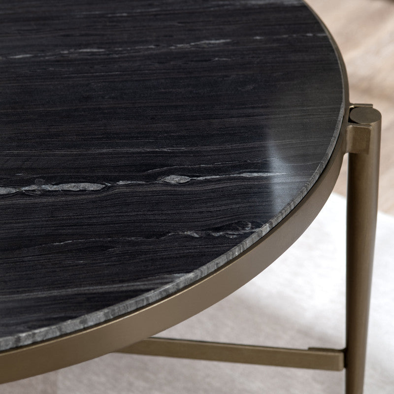 Xander Black/Gold Cocktail Table by Crestview at Eve Furniture