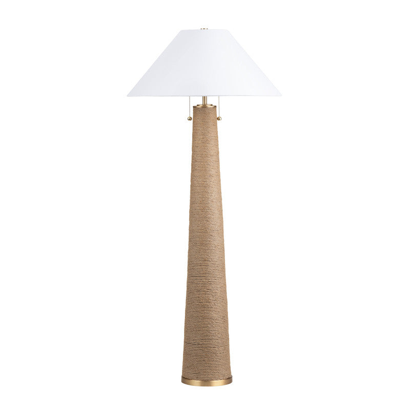 Xander Natural/White Floor Lamp by Crestview at Eve Furniture