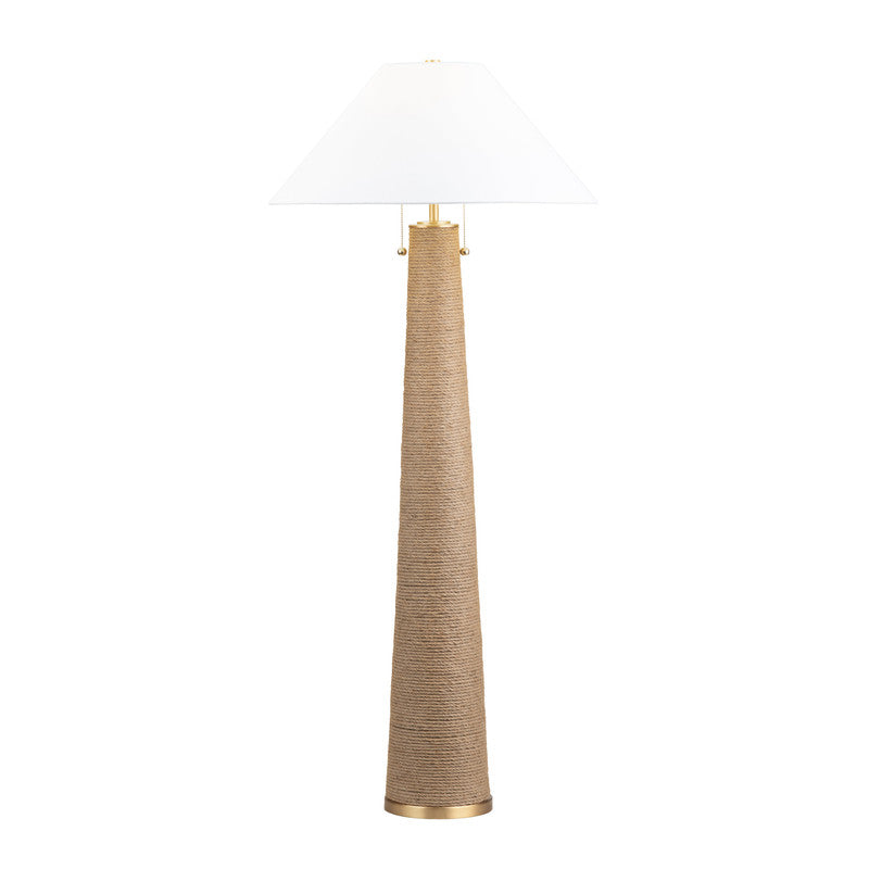 Xander Natural/White Floor Lamp by Crestview at Eve Furniture
