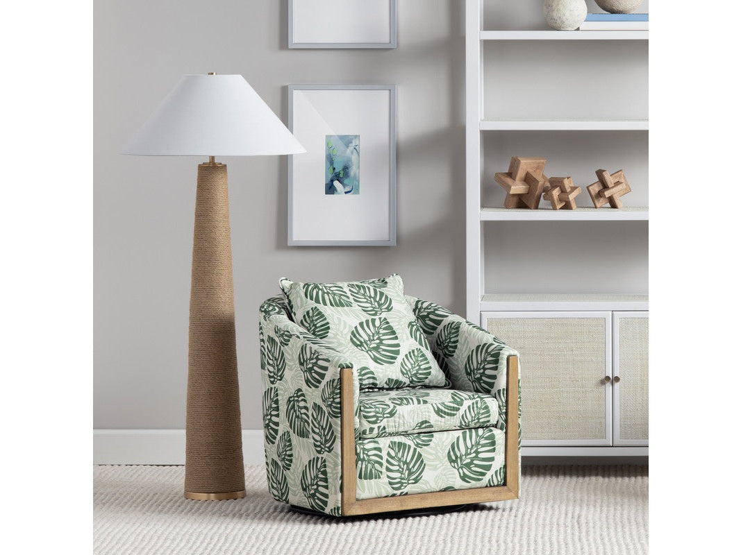 Xander Natural/White Floor Lamp by Crestview at Eve Furniture
