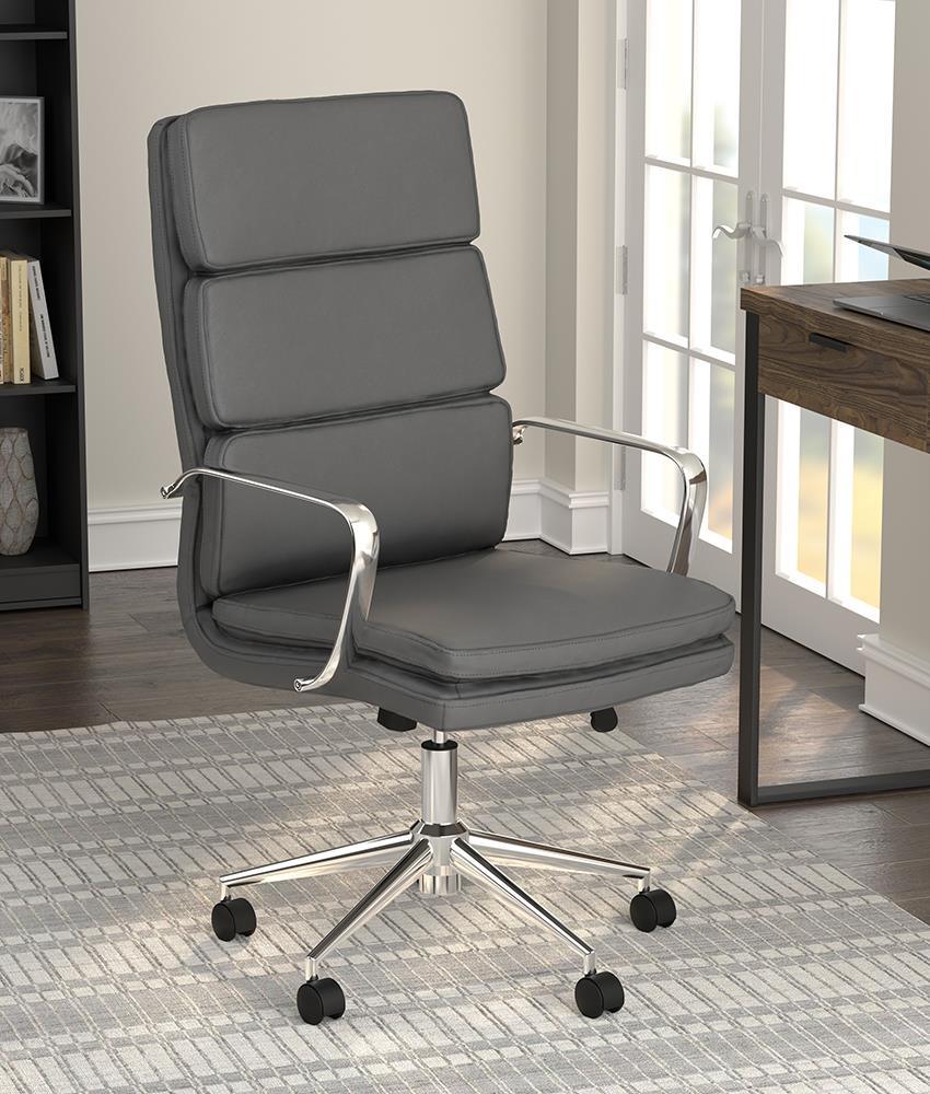 Ximena Gray High Back Upholstered Office Chair by Coaster at Eve Furniture