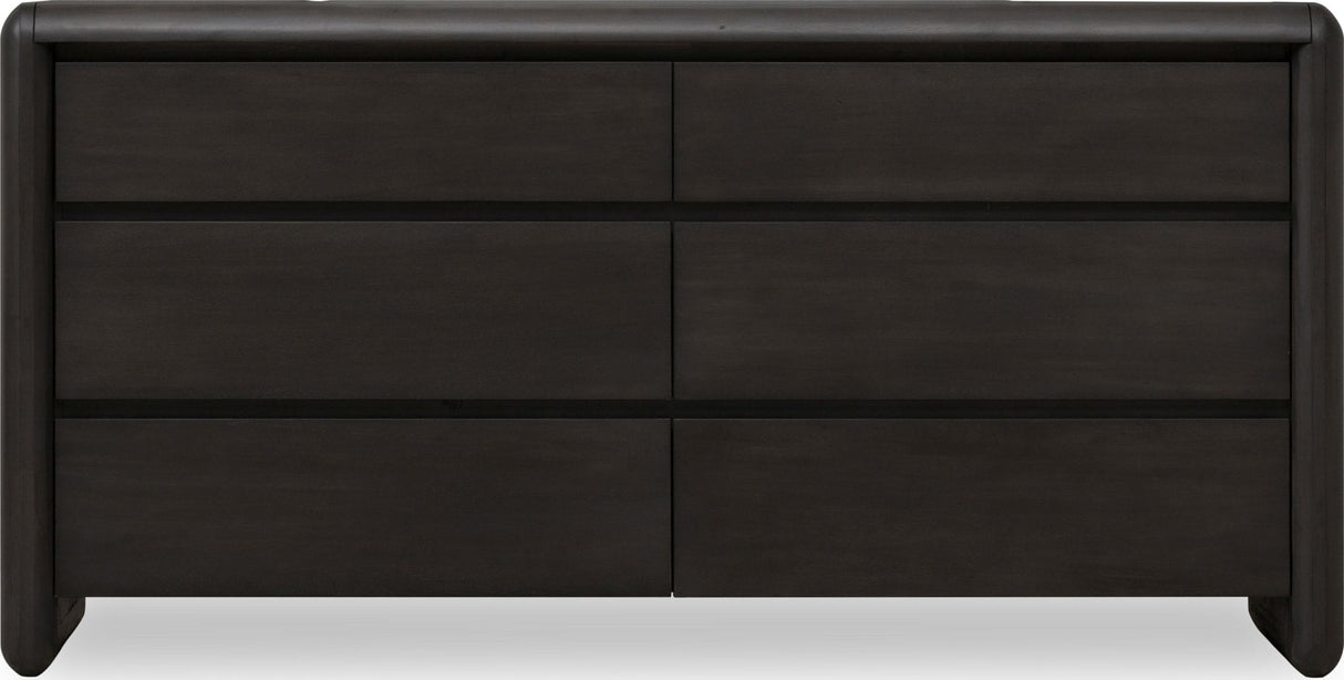 Xolani Jaguar Six Drawer Acacia Wood Dresser by Modus Furniture at Eve Furniture
