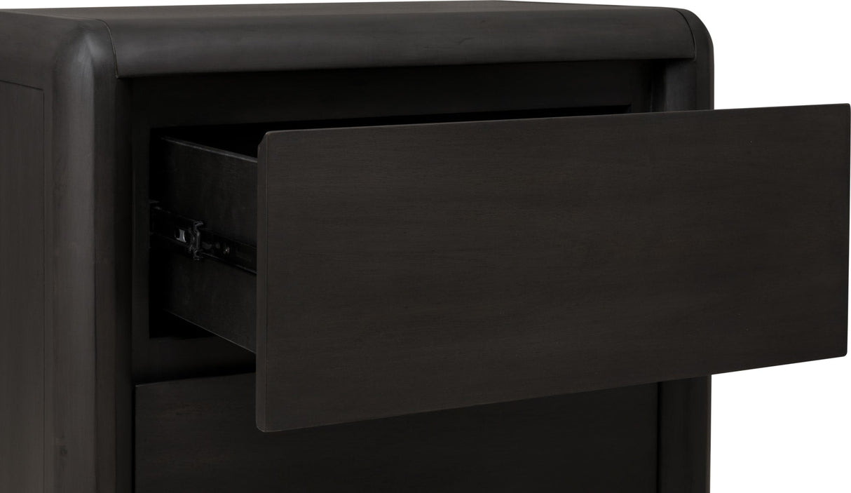 Xolani Jaguar Two Drawer Acacia Wood Nightstand by Modus Furniture at Eve Furniture