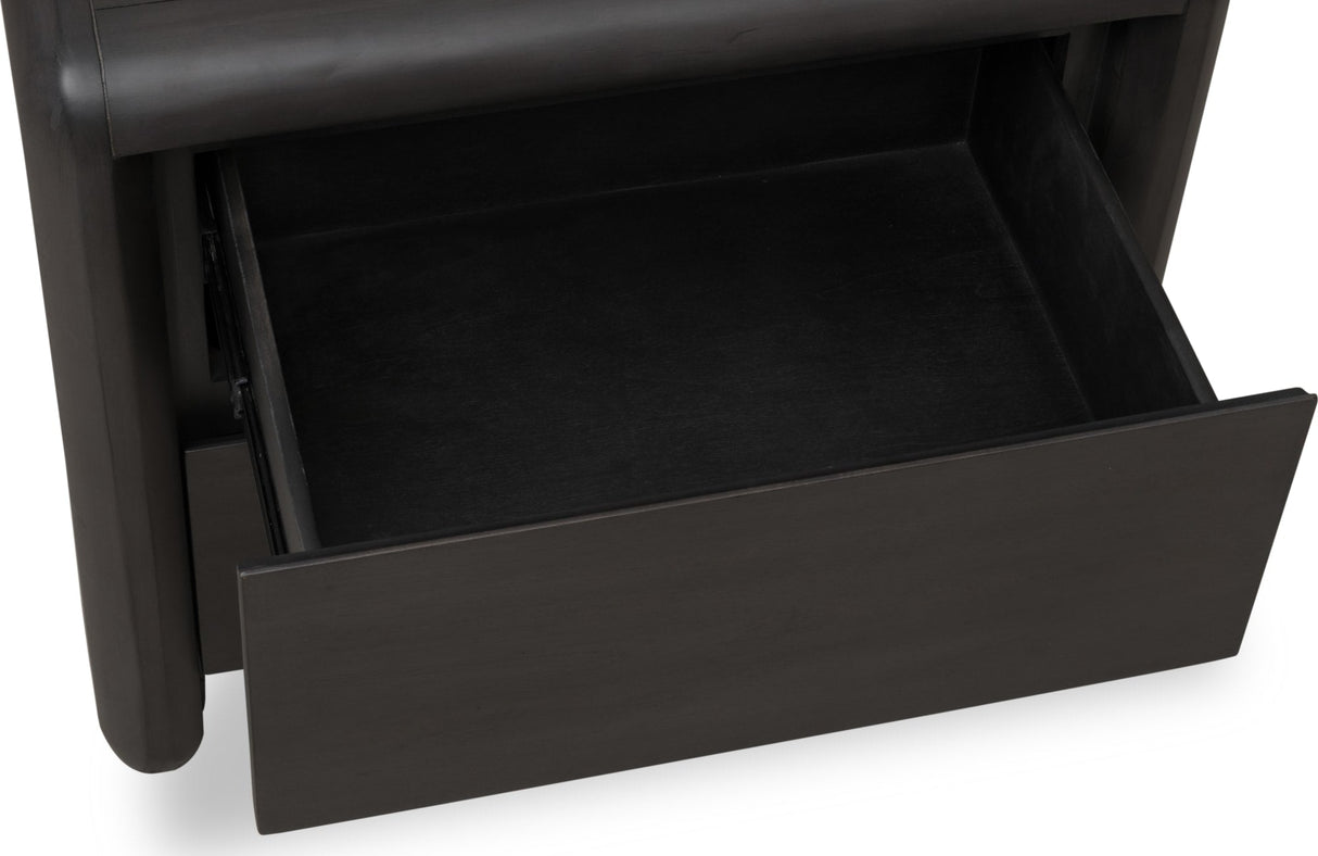 Xolani Jaguar Two Drawer Acacia Wood Nightstand by Modus Furniture at Eve Furniture