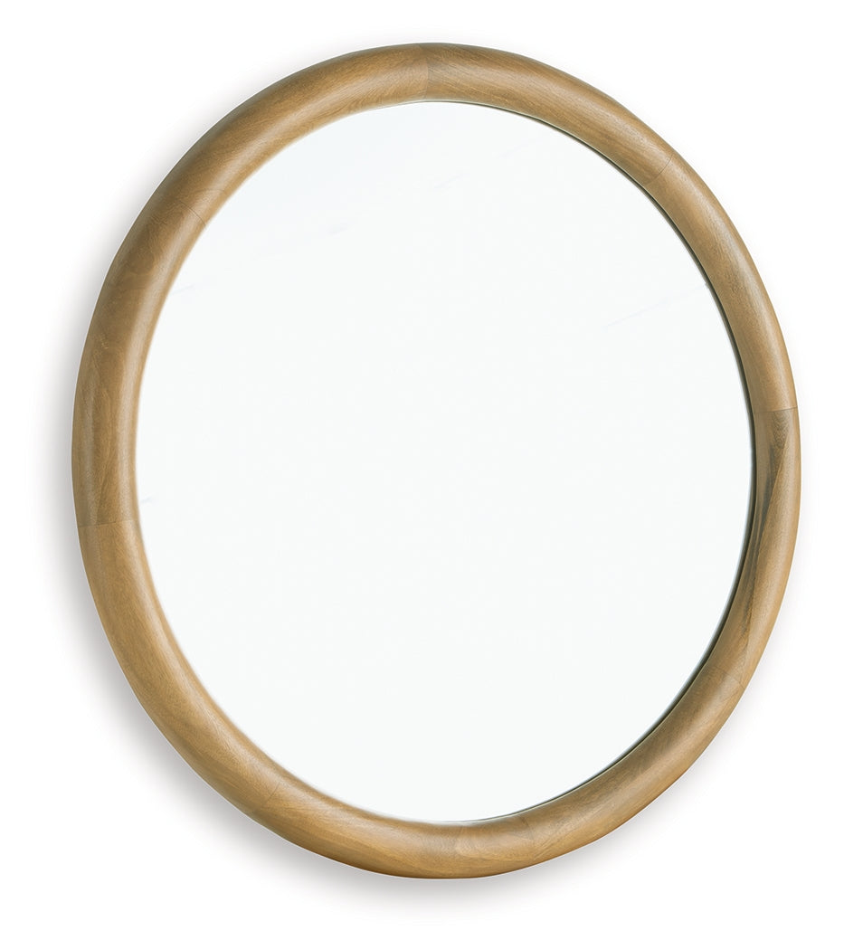 Yadiel Brown Accent Mirror by Ashley at Eve Furniture