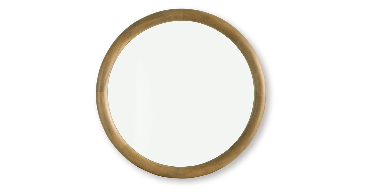 Yadiel Brown Accent Mirror by Ashley at Eve Furniture