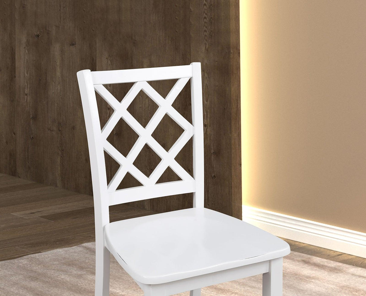 Yamhill White 5 Pc. Dining Table Set by Furniture of America at Eve Furniture