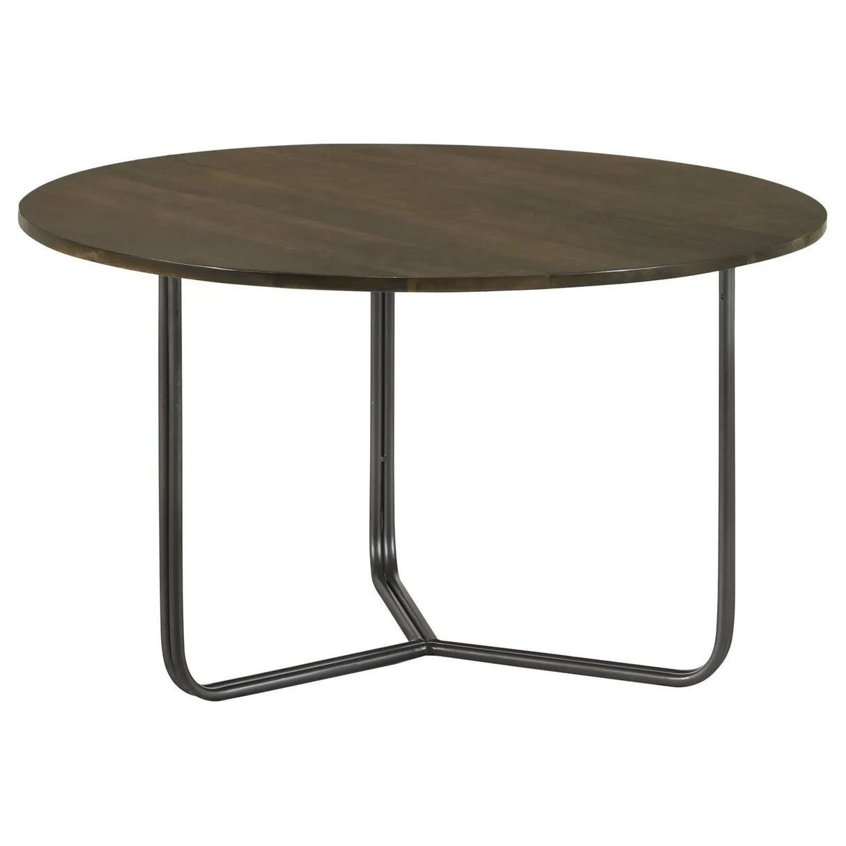 Yaritza Natural/Gunmetal Round Accent Table with Triangle Wire Base by Coaster at Eve Furniture