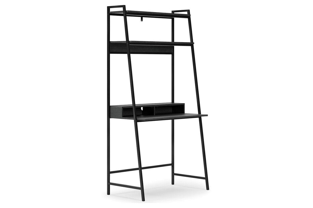 Yarlow Black 36" Home Office Desk with Shelf by Ashley at Eve Furniture