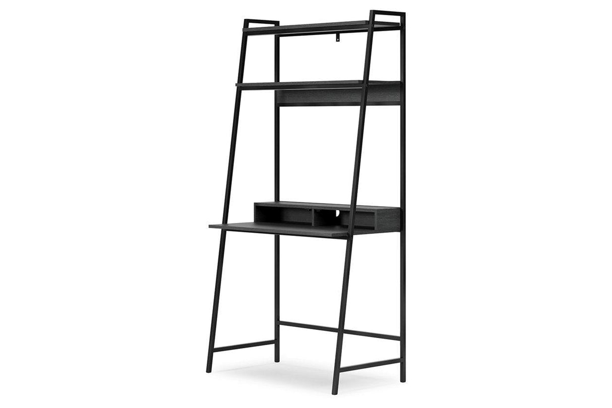 Yarlow Black 36" Home Office Desk with Shelf by Ashley at Eve Furniture