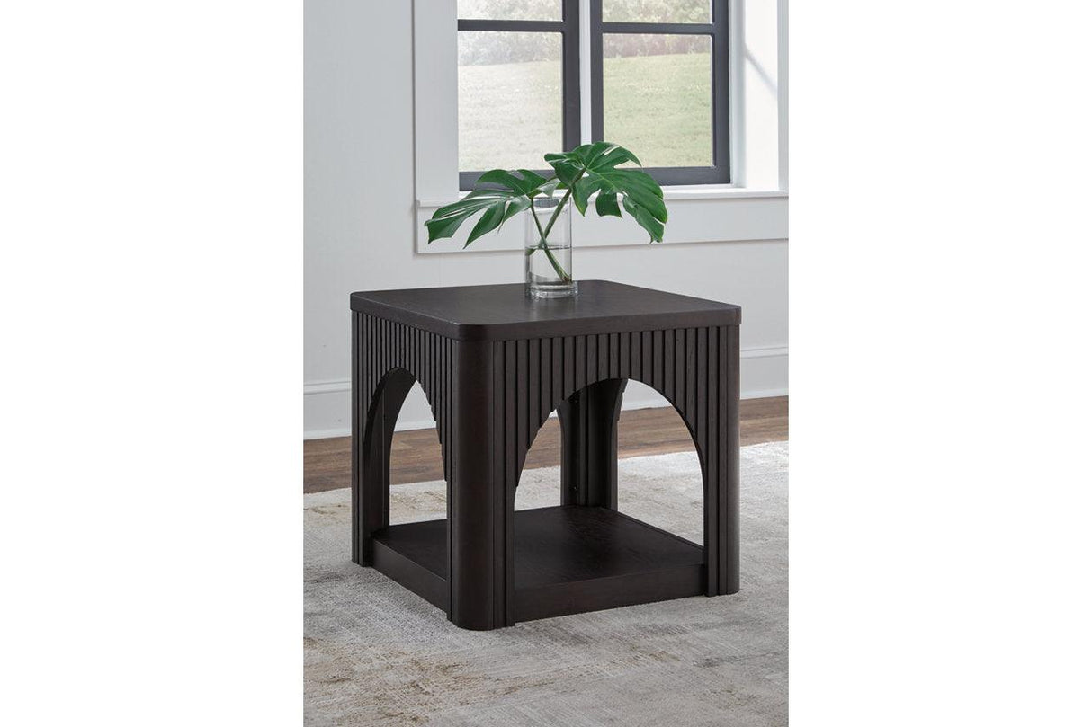 Yellink Black Coffee Table and 2 End Tables by Ashley at Eve Furniture