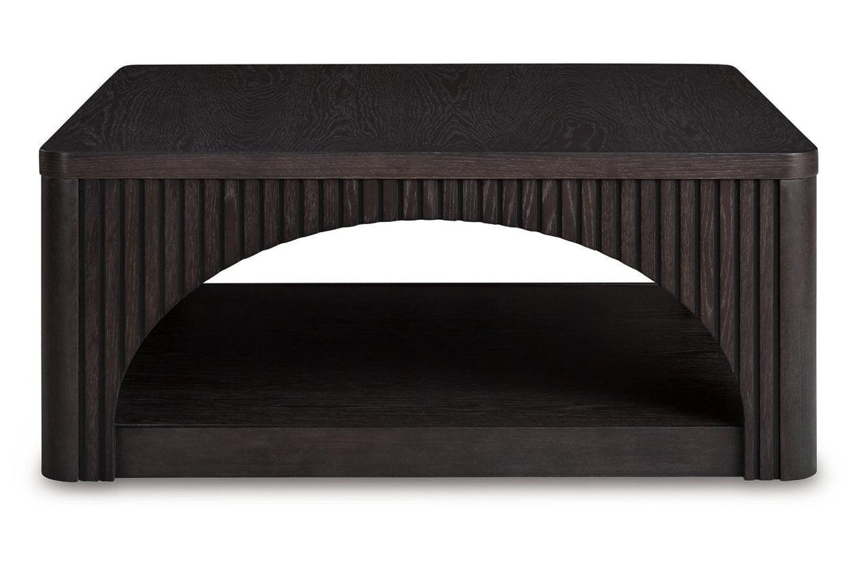 Yellink Black Coffee Table and 2 End Tables by Ashley at Eve Furniture