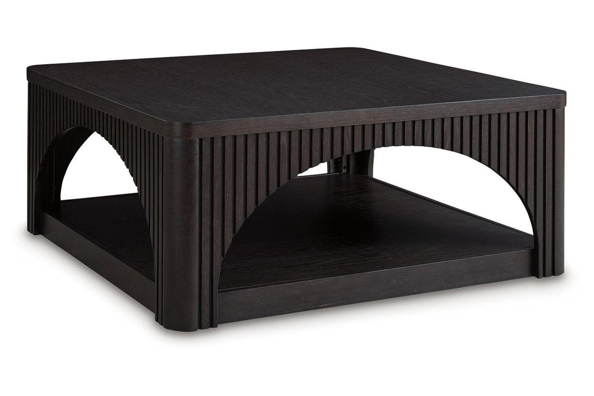 Yellink Black Coffee Table and 2 End Tables by Ashley at Eve Furniture