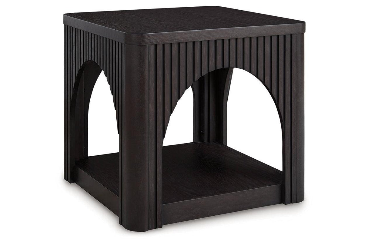 Yellink Black Coffee Table and 2 End Tables by Ashley at Eve Furniture