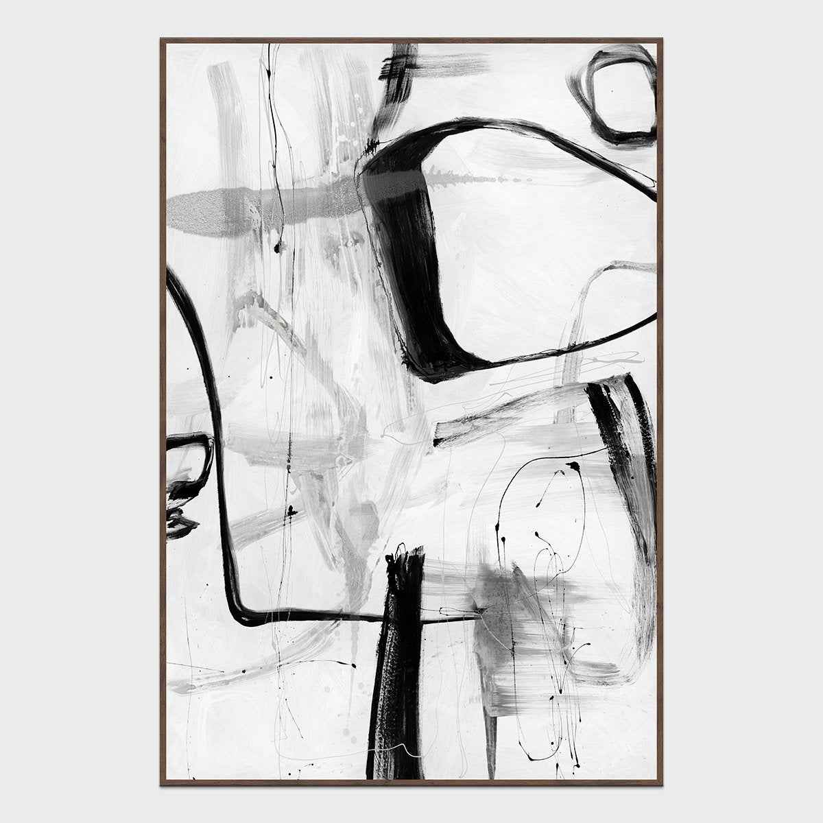 Yin White/Black Painting Art by Buddy Whitlock by Classic Home at Eve Furniture
