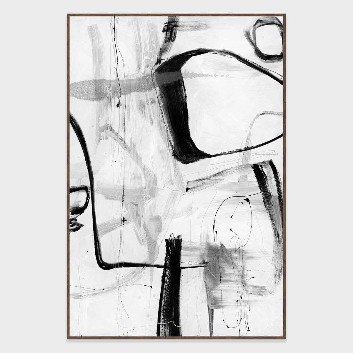 Yin White/Black Painting Art by Buddy Whitlock by Classic Home at Eve Furniture