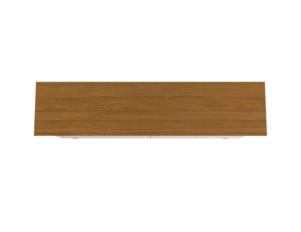 Yonkers 62.99 Sideboard in Off White and Cinnamon by Manhattan Comfort at Eve Furniture
