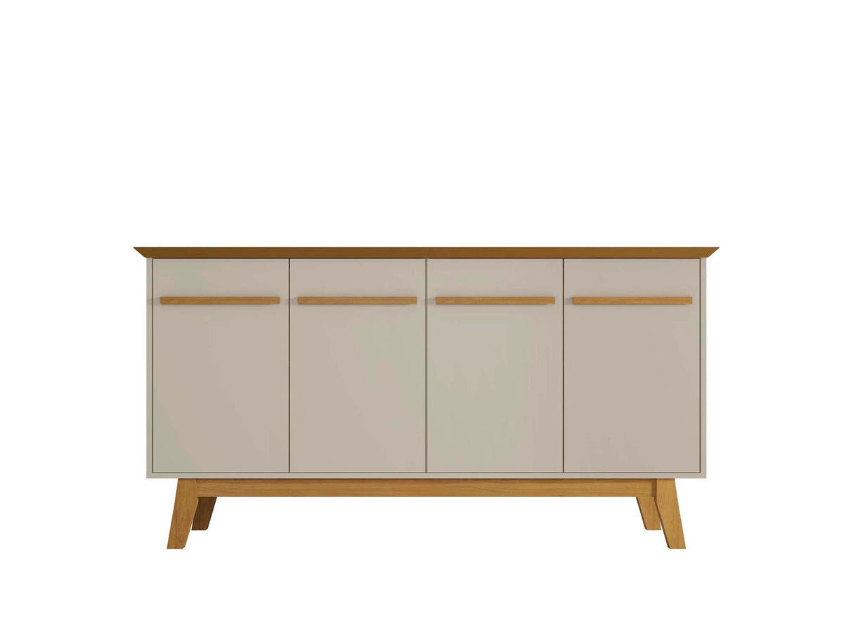 Yonkers 62.99 Sideboard in Off White and Cinnamon by Manhattan Comfort at Eve Furniture