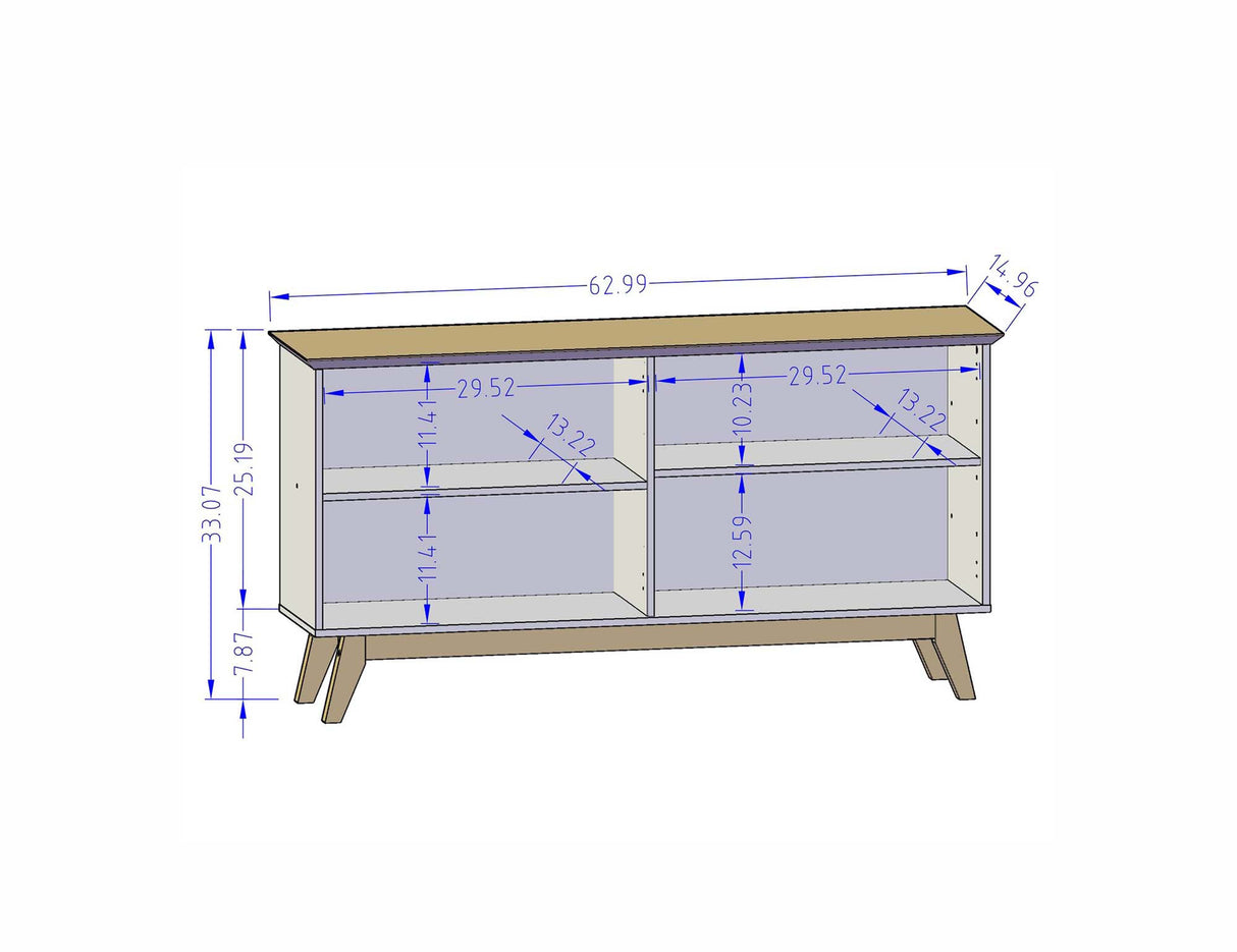 Yonkers 62.99 Sideboard in White by Manhattan Comfort at Eve Furniture