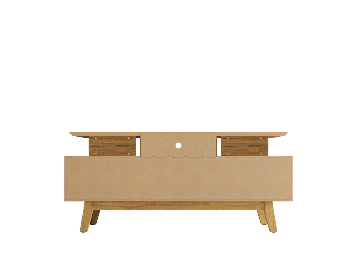 Yonkers 62.99 TV Stand in Black and Cinnamon by Manhattan Comfort at Eve Furniture