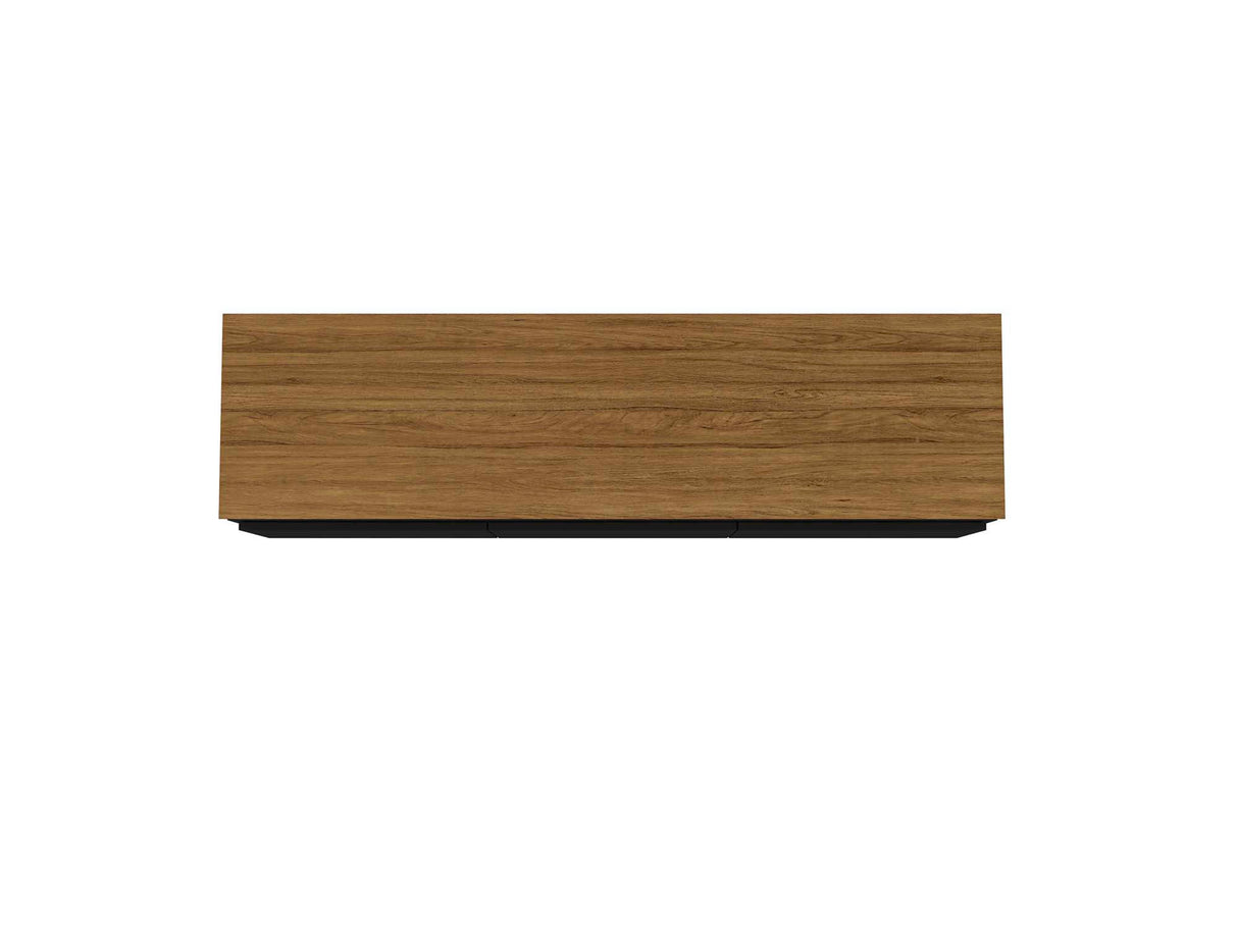 Yonkers 62.99 TV Stand in Black and Cinnamon by Manhattan Comfort at Eve Furniture