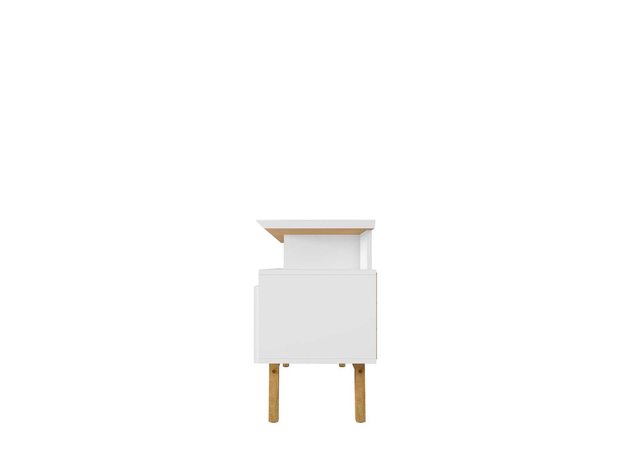 Yonkers 62.99 TV Stand in White by Manhattan Comfort at Eve Furniture