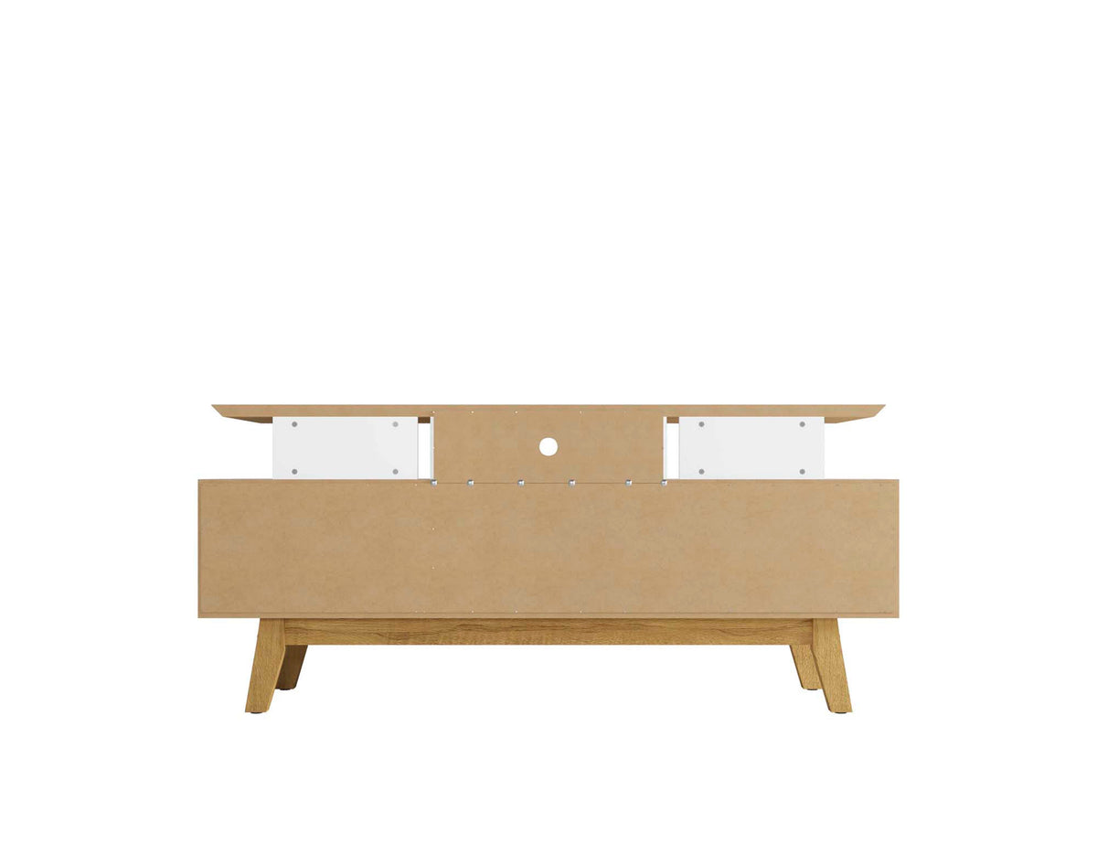 Yonkers 62.99 TV Stand in White by Manhattan Comfort at Eve Furniture