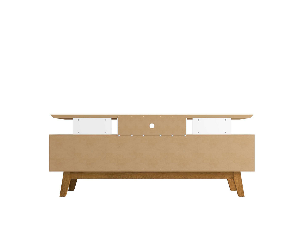 Yonkers 70.86 TV Stand in White by Manhattan Comfort at Eve Furniture