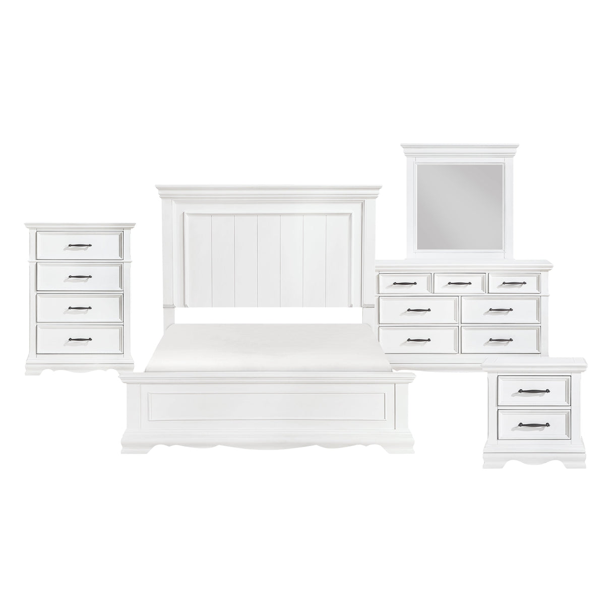 York White Panel Bedroom Set by Homelegance at Eve Furniture