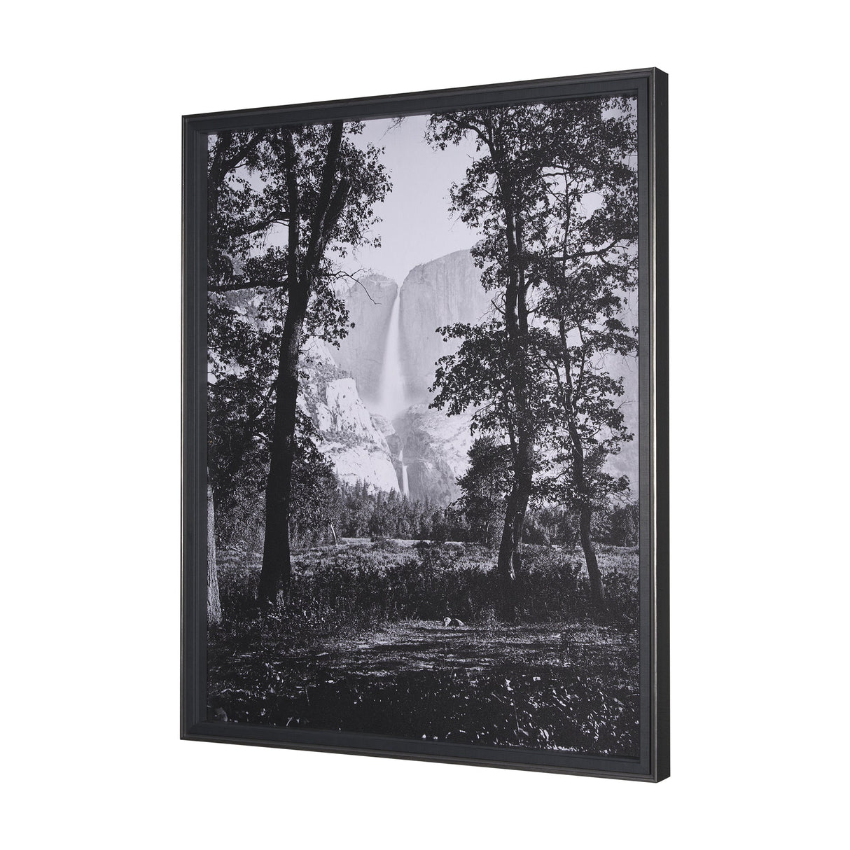 Yosemite Falls by Carleton E Watkins a Hand Embellished Textured Framed Photo Art Print by Mercana at Eve Furniture