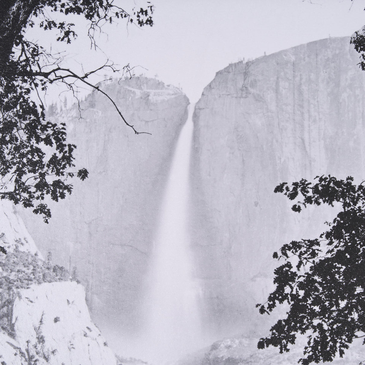 Yosemite Falls by Carleton E Watkins a Hand Embellished Textured Framed Photo Art Print by Mercana at Eve Furniture
