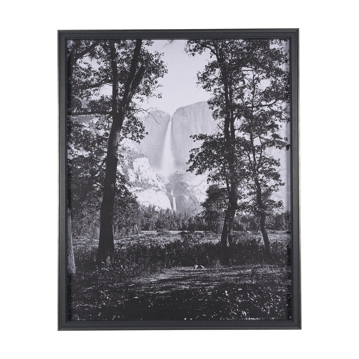 Yosemite Falls by Carleton E Watkins a Hand Embellished Textured Framed Photo Art Print by Mercana at Eve Furniture