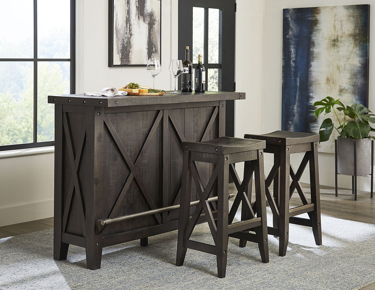 Yosemite Solid Wood Bar Table in Cafe by Modus Furniture at Eve Furniture