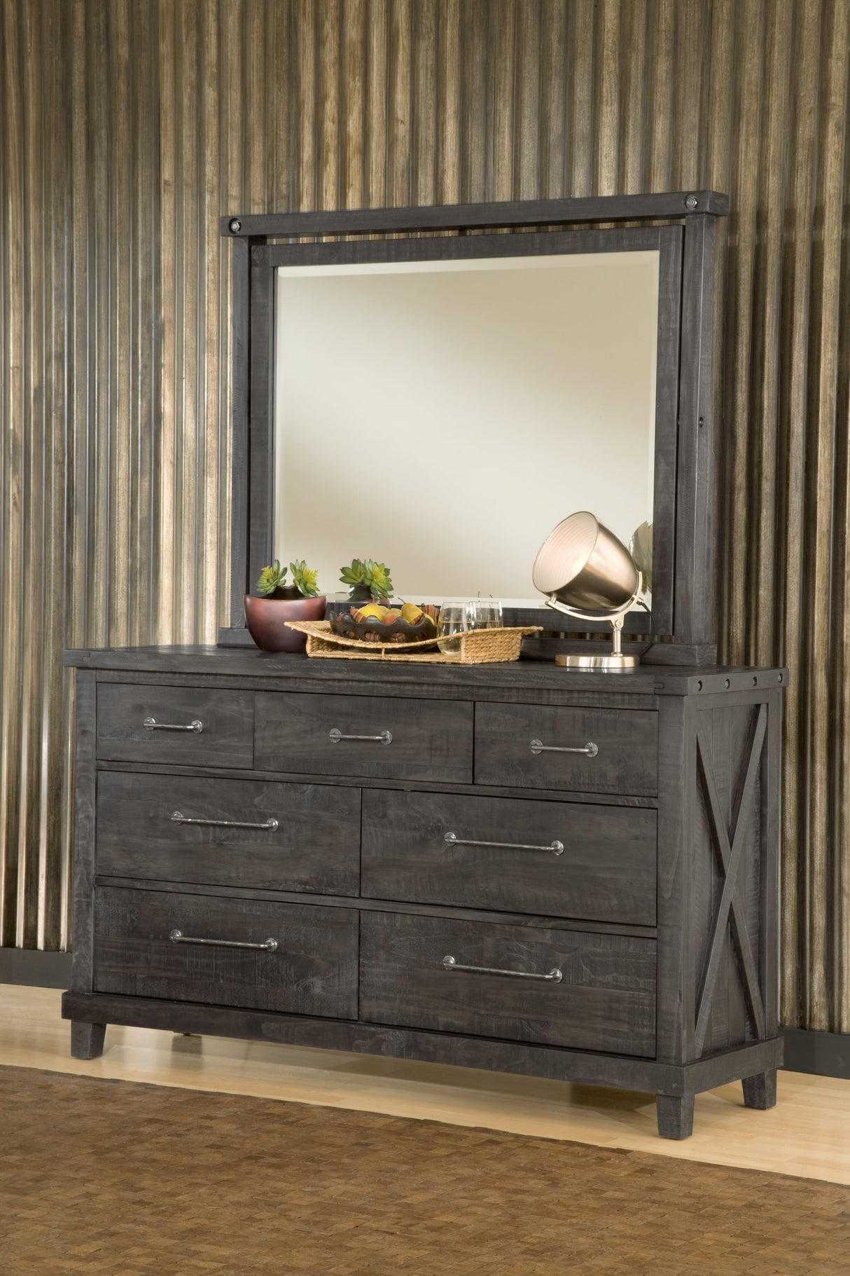 Yosemite Solid Wood Mirror in Cafe by Modus Furniture at Eve Furniture