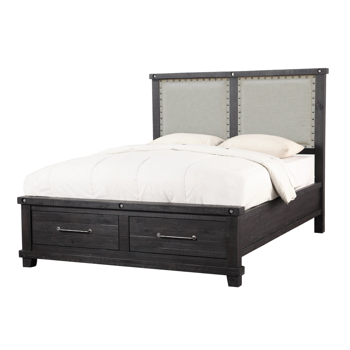 Yosemite Upholstered Footboard California King Storage Bed in Cafe by Modus Furniture at Eve Furniture