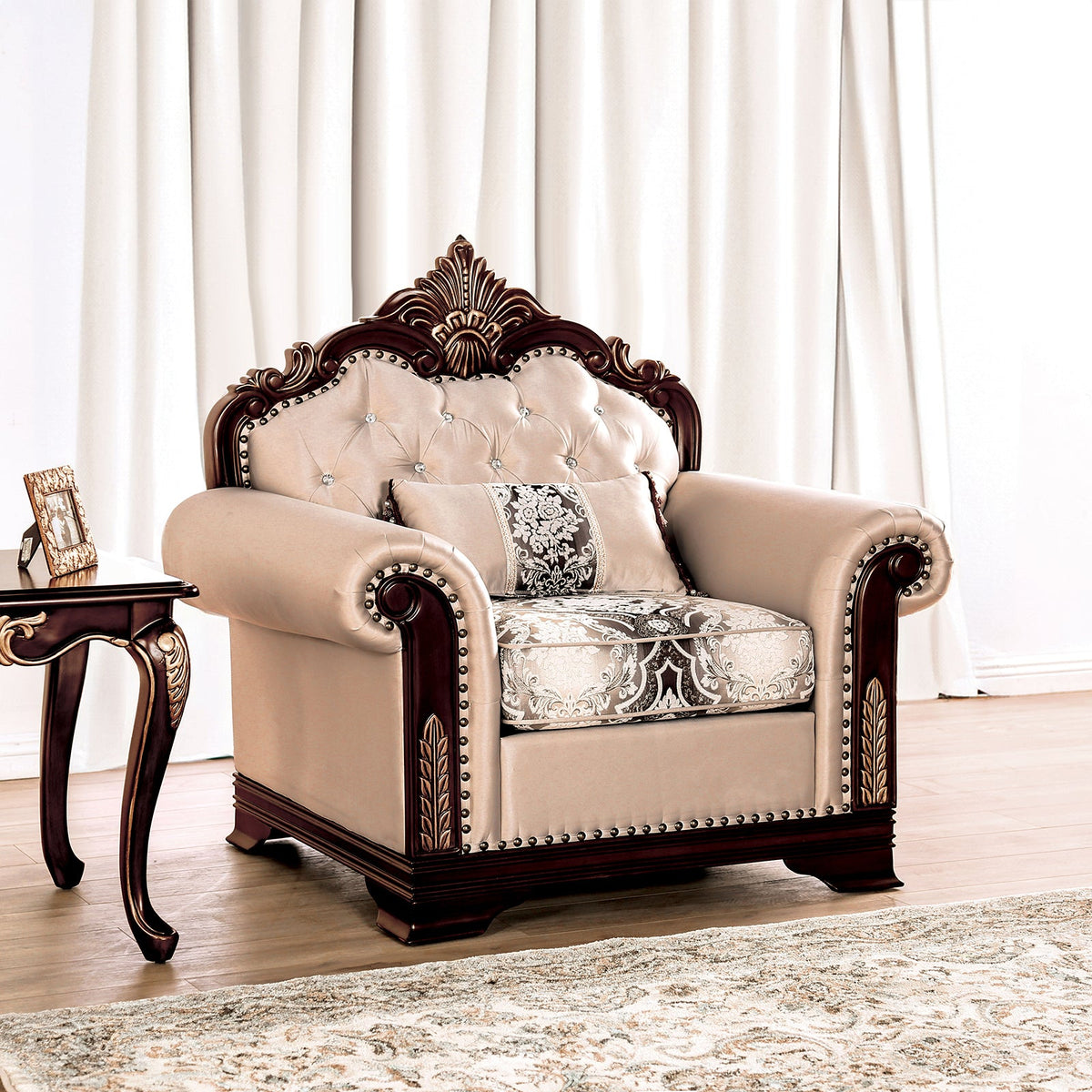 Yucatan Dark Cherry/Beige Chair