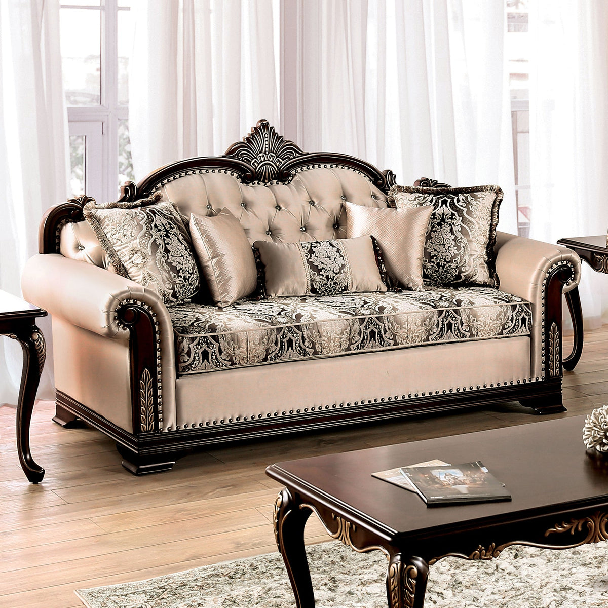 Yucatan Dark Cherry/Beige Sofa