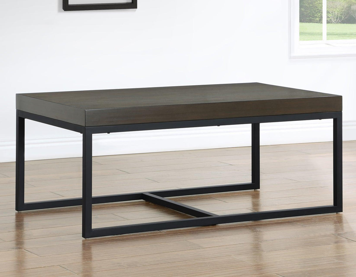 Yukon Rectangular Nesting Coffee Table with 2 Stools by Steve Silver at Eve Furniture
