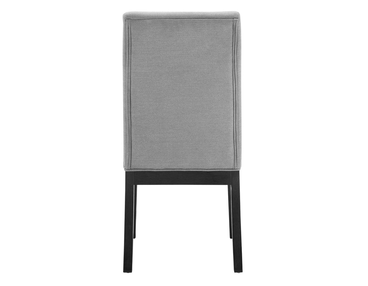 Yves 5 Piece Dining Set (Table & 4 Grey Performance Side Chairs) by Steve Silver at Eve Furniture