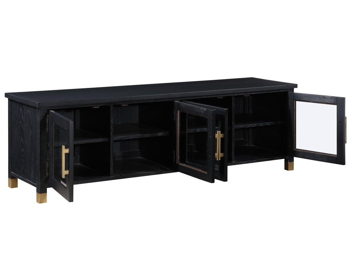 Yves Black 64″ TV Stand by Steve Silver at Eve Furniture