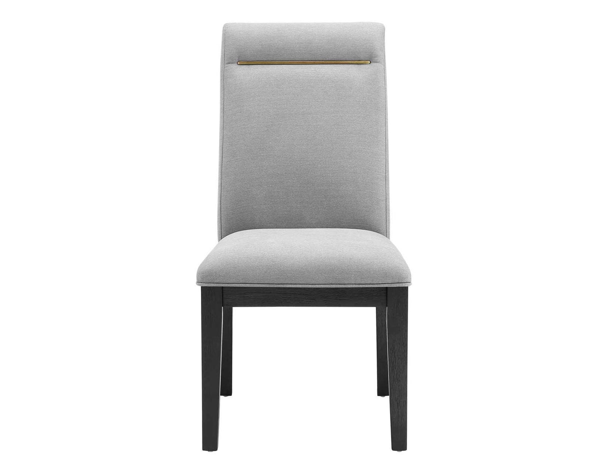Yves Performance Side Chair, Grey, Set of 2 by Steve Silver at Eve Furniture